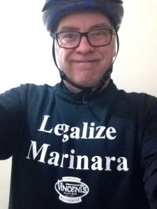 Me after clocking my 8,000th mile on my bike. Yes it was cold.