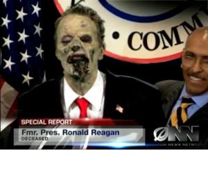 Per the Onion,  Republicans re-animate Ronald Reagan after two disastrous presidential campaigns.
