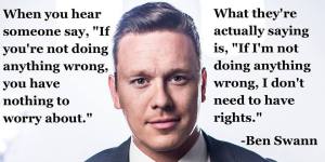 from Ben Swann, investigative reporter. He was the sole reporter to ask Obama about the constitutionality of the drone strike program in 2012.