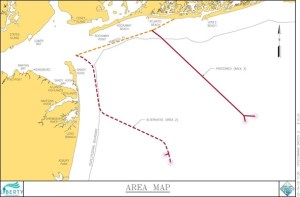 The Liberty Natural gas layout for a potential LNG site based on pipeline plans. 