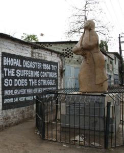 Bhopal memorial commemorating the victims of the huge disaster from 1984.