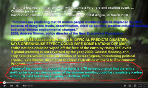 the screen from the Lord Monckton climate change denial video. Note the circle.