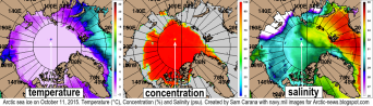 chart from Arctic News blogspot. That tiny dot may be a large methane vent, indicating that the methane below is unstable.
