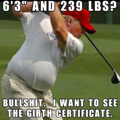 trump fat golfer