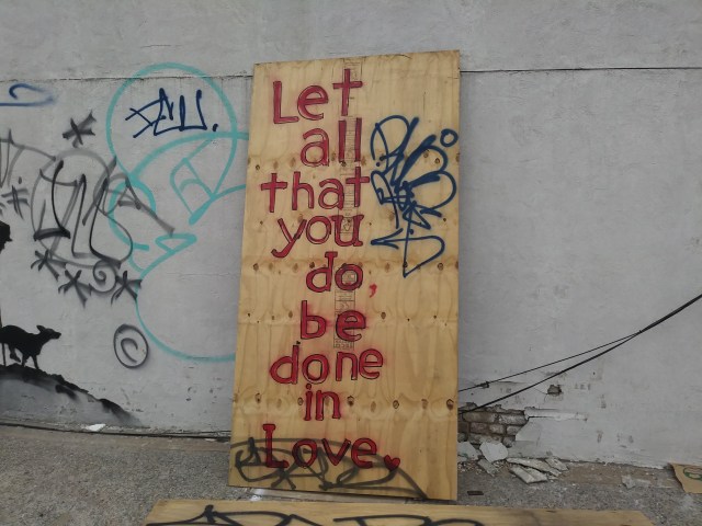 banksy love sign