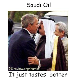 bush kisses saudi